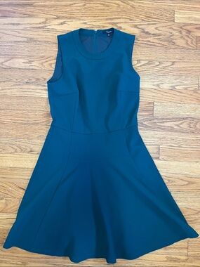 Madewell Sz 2 Sleeveless dark green Fit-&-Flare Mini Dress